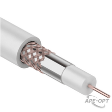 Изображения товара 01-2233 - Кабель REXANT RG-6U+Cu (75 Ом), Cu/Al/Cu (1,0/Al/64*0,12мм) 75%, (бухта 305м), белый