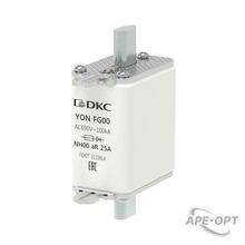 Изображения товара Предохранитель YON ножевого типа FG00 25А 690V характеристика aR | 1FG00-0025-690V-AR | DKC