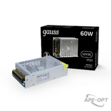 Изображения товара Блок питания для светодиодной ленты LED STRIP PS 60W 12V IP20 | 202003060 | Gauss