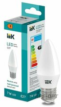 Изображения товара Лампа светодиодная Candle C37 600lm 4000K E27 | LL-I-C37-7-230-40-E27 | IEK
