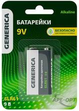 Изображения товара Батарейка щелочная Alkaline 6LR61 9V (1шт/блистер) | ABT-6LR619V-ST-L02-G | GENERICA