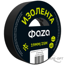 Изображения товара Изолента ПВХ ФАZА 19мм * 25м черная (спайка по 5) арт.5038295