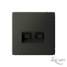 Изображения товара ArtGallery Базальт двойная компьютерная RJ45+RJ45, кат.6А, механизм | GAL001488 | SE