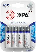 Изображения товара Батарейка щелочная (алкалиновая) LR6-4BL (80/640/20480) (AA) | C0038450 | ЭРА