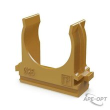Изображения товара Крепёж-клипса для труб АБС-пластик бук д25 (100шт/1000шт уп/кор) | PR13.0047 | Промрукав
