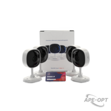 Изображения товара Комплект облачного видеонаблюдения: Офис-1 (4 камеры TR-W2C1 + TRASSIR Облако 3000)