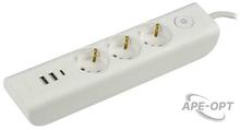 Изображения товара MODERN Удлинитель У03В с/з 2м 3х1мм2 16А/250В USBх3 бел