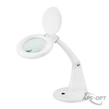 Изображения товара Лупа настольная 3D+12D с подсветкой 60 LED, белая | 31-0243 | REXANT