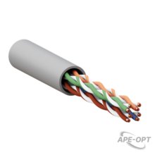 Изображения товара Кабель витая пара TERACOM Cat.5E U/UTP 4 пары solid оболочка PVC цвет серый (упак