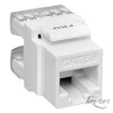 Изображения товара Модуль Keystone TERACOM PRO Cat.5E RJ-45 неэкранированный 110 IDC 180 градусов белый | TRP-KSTN-180D-5EUTP-WH | EKF