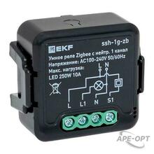 Изображения товара Умное реле в подрозетник 1-канальное с нейтралью Zigbee EKF Connect Select | ssh-1g-zb | EKF