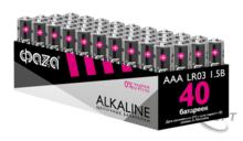 Изображения товара Батарейка LR03 ФАZА Alkaline Pack-40 арт.5023024