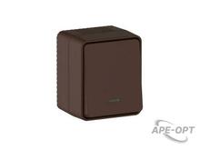 Изображения товара AtlasDesign Profi54 Коричневый О/У Выключатель 1-клавишный с подсветкой 10 АХ | ATN546013 | SE