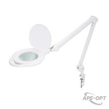 Изображения товара Лупа на струбцине , круглая, 5D, с подсветкой 96 LED, теплый и холодный свет, белая | 31-0535 | REXANT