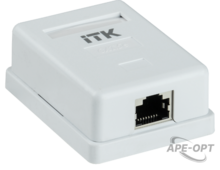 Изображения товара Розетка инф. настенная RJ45 кат. 5Е FTP 1 порт | CS2-1C5EF-12-G | GENERICA