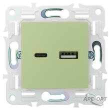 Изображения товара SKANDY Розетка USB A+C 3,1А SK-R14M мятный | SK-U22-D31-K06 | IEK