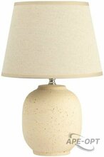 Изображения товара Настольная лампа Rivoli Naomi 7551-501 1 х Е14 40 Вт керамика бежевая с абажуром | Б0070139 | Rivoli