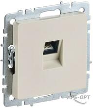 Изображения товара BRITE Розетка RJ45 компьютерная кат.6 РК11-БрКр бежевый | BR-K10-2-K10 | IEK