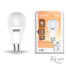 Изображения товара Лампа Светодиодная Smart Home DIM E27 A60 10 Вт 2700К 1/10/40 | 1070112 | Gauss