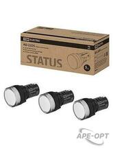 Изображения товара STATUS Лампа сигнальная AD-22DS, LED, d22 мм, 24-440 В AC/DC, белый | SQ0702-0096 | TDM