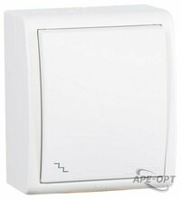 Изображения товара Simon 15 Aqua Белый Выключатель 1-кл проходной, IP54, 10А 250В, винт