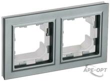 Изображения товара BRITE Рамка 2-ая IP44 РУ-2-БрС-44 сталь | BR-M22-44-K46 | IEK