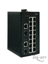 Изображения товара Неуправляемый промышленный коммутатор Ethernet, 16x10/100BaseT, 2x100/1000BaseX SFP | NSETU118T16X02A | SE