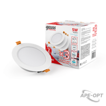 Изображения товара Светильник встраиваемый downlight Elementary круг 5W 430lm 4000K 210-240V IP20 95*38 монтаж бел.LED (3шт