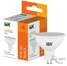 Изображения товара Лампа светодиодная MR16 410lm 3000K GU5 | LL-I-MR16-5-230-30-GU5 | IEK