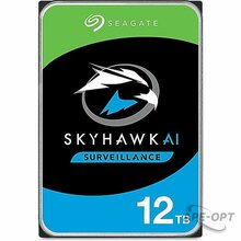 Изображения товара Жесткий диск SEAGATE SkyHawk AI ST12000VE001, 12Тб, HDD, SATA III, 3.5"