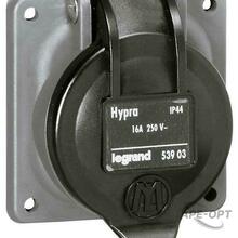 Изображения товара Встраиваемая розетка Hypra - IP 44 - 2К+З - бытовая - 250 В - 16 А - пластик | 053903 | Legrand