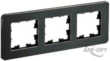 Изображения товара BRITE Рамка 3-ая РУ-3-1-Бр металл черный RE AL | BR-M32-M-21-K02 | IEK