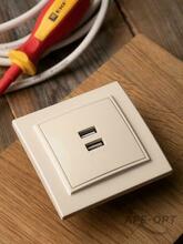 Изображения товара Минск Розетка USB 2-местная СП 2,1А бежевая | ERR-2USB-200 | EKF