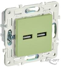 Изображения товара SKANDY Розетка USB A+A 3,1А SK-R15M мятный | SK-U21-D31-K06 | IEK