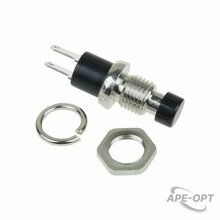 Изображения товара Выключатель-кнопка металл 220V 2А (2с) (ON)-OFF Ø7.2 черная Micro | 36-3311 | REXANT