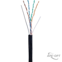 Изображения товара EC-UU004-5E-PE-SW-BK- Кабель NETLAN U/UTP 4 пары, Кат.5e (Класс D), 100МГц, одножильный, BC (чистая медь), внешний, PE до -40C, с одножильным тросом, черный, 305м