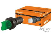 Изображения товара Переключатель на 2 положения с фиксацией SB7-CK2361-24V короткая ручка(LED) d22мм 1з зеленый | SQ0746-0054 | TDM