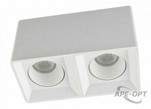 Изображения товара Светильник светодиодный накладной DK3085-WH IP20, 10Вт, GU5.3, LED, белый/белый, пластик | DK3085-WH | DENKIRS