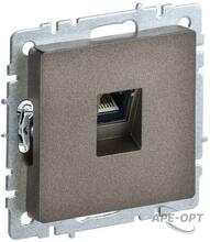 Изображения товара BRITE Розетка компьютерная RJ45 кат.5E РК10-БрТБ темная бронза | BR-K10-1-K45 | IEK
