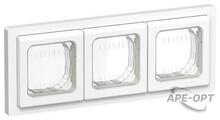 Изображения товара FLITE Рамка 3-местная IP55 Рпро-3-55-ФлБ белый | FI-M30-32-55-K01 | IEK