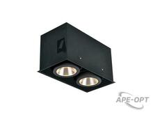 Изображения товара Светильник светодиодный ДВО ZIP B 215 2*15 BL D40 (w/o driver) 30Вт 3000К IP20 | 1275000360 | Световые Технологии
