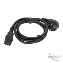Изображения товара Кабель питания TERACOM для PDU IEC 60320 C13 - CEE 7/7 (Schuko)3x1,5мм2 250В 10A длина 3 м | TRC-PCA-C13-SH-3M | EKF