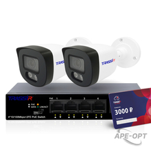 Изображения товара Комплект: 2 камеры TR-Lite L2B5 + Коммутатор TR-NS1106-60-4POE + TRASSIR Облако 3000