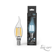 Изображения товара Лампа светодиодная Filament Свеча на ветру 13W 1150lm 4100К Е14 LED 1/10/50 | 104801213 | Gauss
