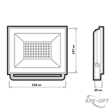 Изображения товара Прожектор светодиодный СДО-20 100w 6500K BL IP65 230V | .5047341 | ФАZA