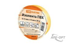 Изображения товара Изолента ПВХ 0,13*15мм Желтая 20м | SQ0526-0012 | TDM