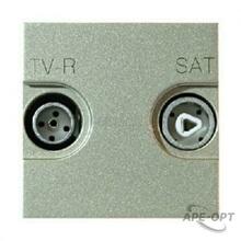 Изображения товара ABB Zenit Шампань Розетка TV-FM-SAT единственная, (2мод) | N2251.3 CV | 2CLA225130N1901 | ABB