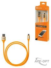 Изображения товара Дата-кабель, ДК 13, USB - micro USB, 1 м, силиконовая оплетка, оранжевый, | SQ1810-0313 | TDM