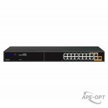 Изображения товара TR-NS11191S-285-16PoE - Неуправляемый коммутатор TRASSIR с 15 PoE портами (10/100 Мбит/с Base-TX PoE port), 1 PoE портом (10/100/1000 Мбит/с (Base-T)) и 1 SFP портоми и 2 RJ-45 Uplink ports.