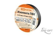 Изображения товара Изолента ПВХ 0,15х19мм Черная 20м | SQ0526-0006 | TDM